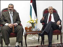 इसमाइल हानिया और महमूद अब्बास