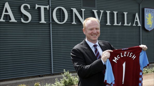 Alex McLeish is unveiled at the new manager of Aston Villa.