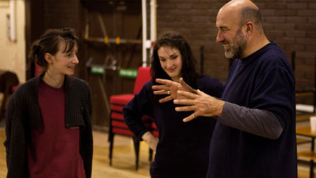 Bill Mitchell during a Passion rehearsal. Photo: Dan Green/National Theatre Wales