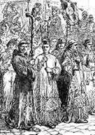 Image of bishops leading marchers ont he Pilgrimage of Grace