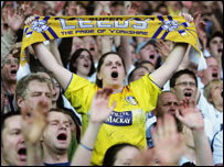 Leeds United fans at Elland Road