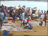 Praia Brasil, na capital de São Tomé e Príncipe, São Tomé