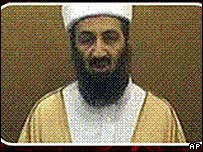 Suposta imagem de Bin Laden em anúncio de site islâmico
