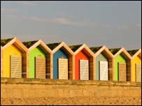 Beach huts at Blyth. Photo: Terry Cavner