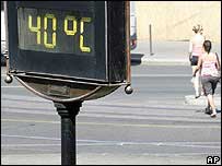 Termômetro de rua na Hungria