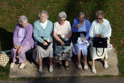 Women on a bench