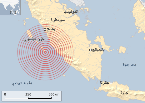 خارطة تسونامي اندونيسيا