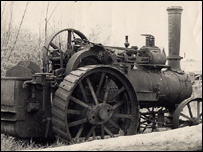 Faith the traction engine in a sad and sorry state