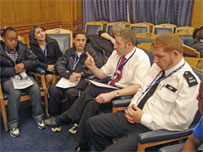young people put the police through their paces