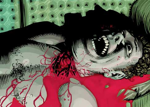 Nigel, dead - artwork by Frazer Irving