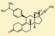 Chemical formula of mifepristone (C29H35NO2)