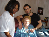 Kathelene sitting with carers part of elder abuse