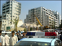 Margala Towers após o terremoto, em Islamabad