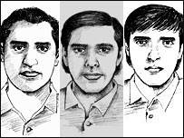 संदिग्ध लोगों के स्केच