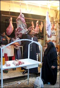 Một cữa hàng thịt ở Cairo