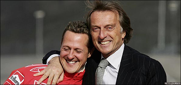 Michael Schumacher and Luca di Montezemolo
