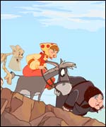 Still from Russian cartoon film Alosha.