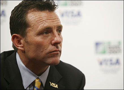 Rugby Legend of South Africa, Joel Stransky at the Visa Rugby Legends press conference