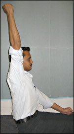 रज्जु कर्णासन की मुद्रा