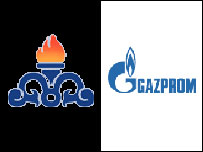 نشانهای شرکتهای گاز ايران و روسيه