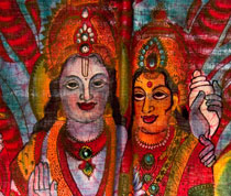 Durga with her consort Shiva