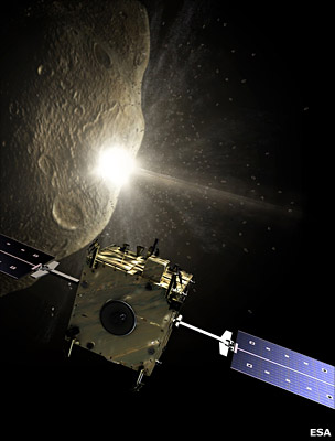 Artist's impression of an asteroid mission