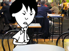 Helen in the canteen