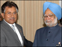صدر مشرف اور وزیراعظم منموہن سنگھ 