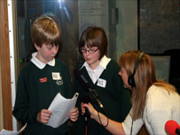 Katie Martin producing two of the children