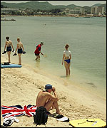 Holiday-makers in Spain