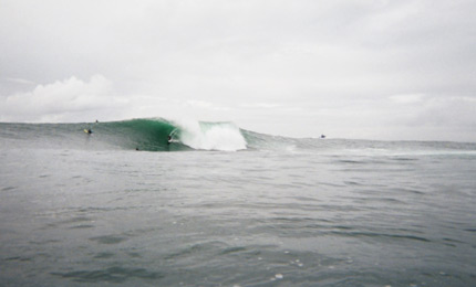 Right in the green room. What a moment for this young surfer ... Pic: 'Happy Irish surfer', Oct 06