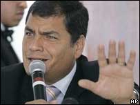 O presidente do Equador, Rafael Correa (arquivo)