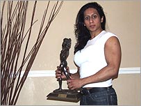 Naz with her 2006 trophy