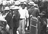 Caribbean workers arriving in Panama, on board the 'Cristobal'