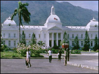 O palácio presidencial em Porto Príncipe