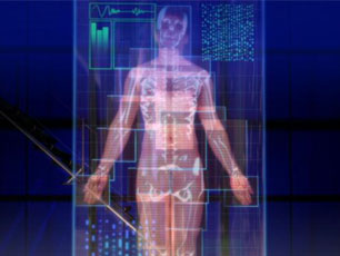 CGI image of human body scan