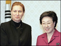 تزیپی لیونی و هان میونگ سوک (نخست وزیر کره جنوبی)