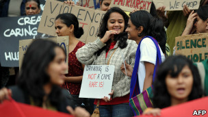 مظاهرة ضد العنف ضد المرأة في الهند 