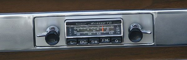 A vintage car radio