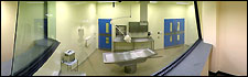 The forensic laboratory at Derby Hospital's mortuary.