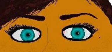 Beautiful eyes made on paint