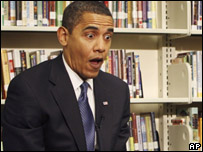 Obama durante encontro com crianças em escola de Washington (AP, 3/2)