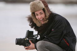 Melanie Challenger at Volunteer Point, Antarctica