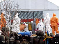 Funcionários da saúde na Coréia do Sul