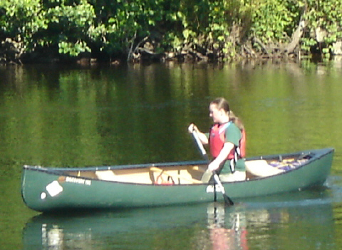 canoe on the river