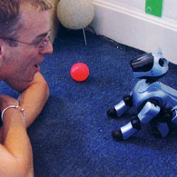 Image: Aibo bonding with Mark