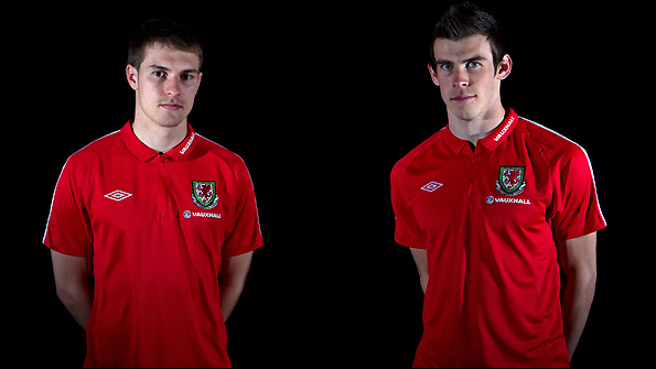 Wales duo Aaron Ramsey (left) and Gareth Bale 