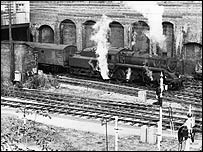 Steam engine at Dudley, copyright Frank Jennings