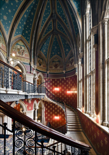 The grand staircase at St Pancras Renaissance Hotel 