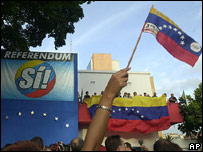 Cartaz de apoio a Chávez